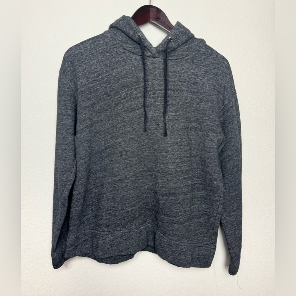 J Crew Womens Gray Pullover Hoodie medium Long Sleeve Fall Winter Sweatshirt
